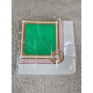 Vintage‎ Gala Baseball Field Beverage Napkins 20 Count 3-Ply Retro Sports